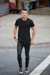 Anvil Black 790 Crew Neck Tee 50+