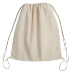 Drawstring Calico Bag 370mm w  x 420mm h