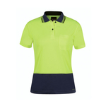 Hi Vis Ladies Jacquard Cooldry Polo