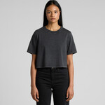 Wo's Stone Wash Heavy Crop Tee