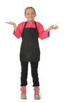 Chefworks Kids Black with Berry Piping Apron